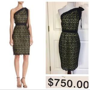 NWT Moschino Boutique One-Shoulder Macramé Dress